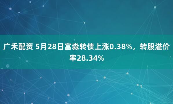 广禾配资 5月28日富淼转债上涨0.38%，转股溢价率28.34%