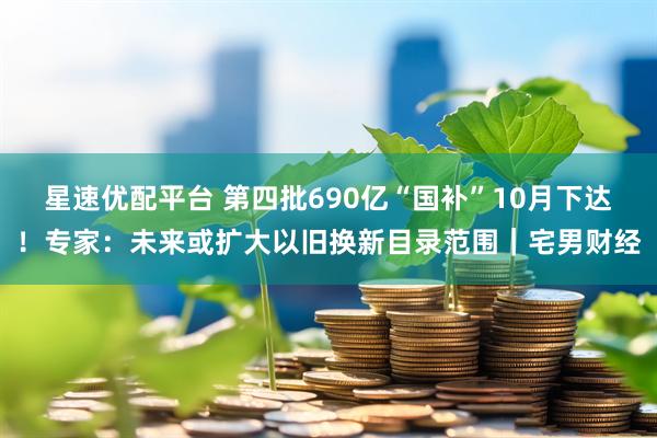 星速优配平台 第四批690亿“国补”10月下达！专家：未来或扩大以旧换新目录范围｜宅男财经