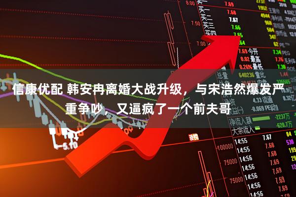 信康优配 韩安冉离婚大战升级，与宋浩然爆发严重争吵，又逼疯了一个前夫哥
