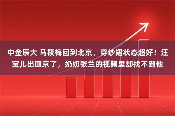 中金辰大 马筱梅回到北京，穿纱裙状态超好！汪宝儿出回京了，奶奶张兰的视频里却找不到他